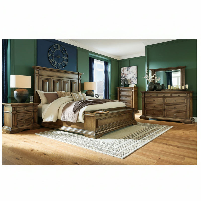 Frantanna Panel Bed, Dresser, Mirror, Chest & Nightstand, Bedroom Set
