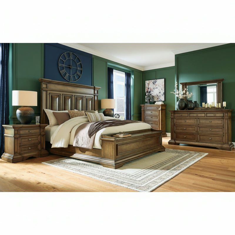Frantanna Panel Bed, Dresser, Mirror, Chest & Nightstand, Bedroom Set