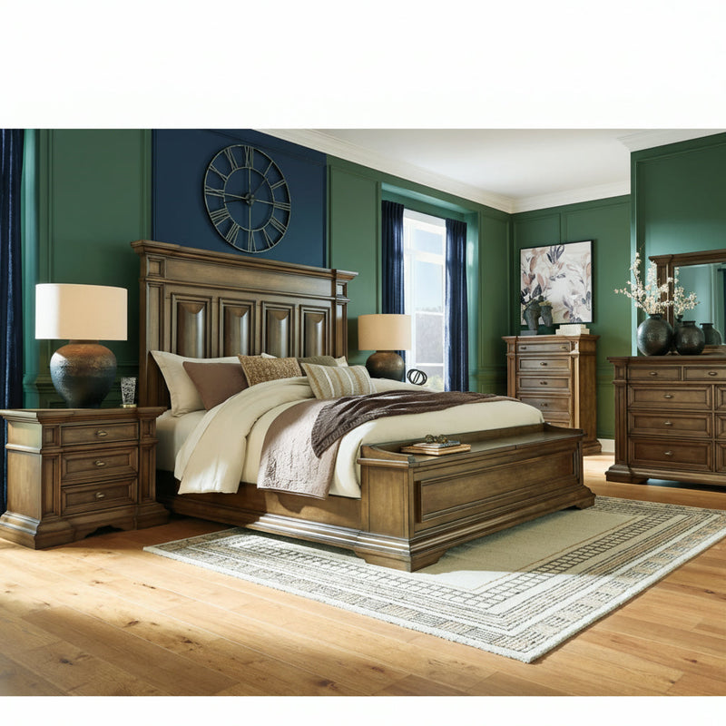 Frantanna Panel Bed, Dresser, Mirror, Chest & Nightstand, Bedroom Set