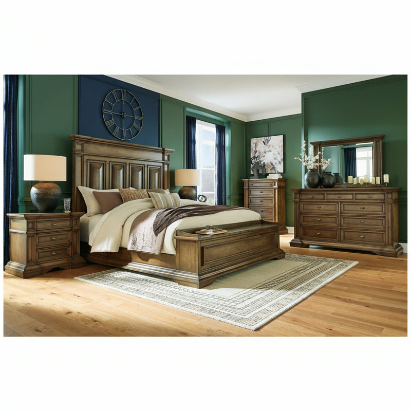 Frantanna Panel Bed, Dresser, Mirror, Chest & Nightstand, Bedroom Set