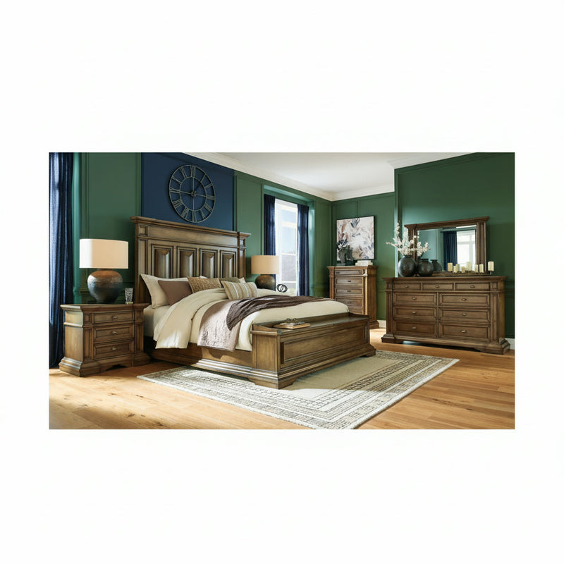 Frantanna Panel Bed, Dresser, Mirror, Chest & Nightstand, Bedroom Set