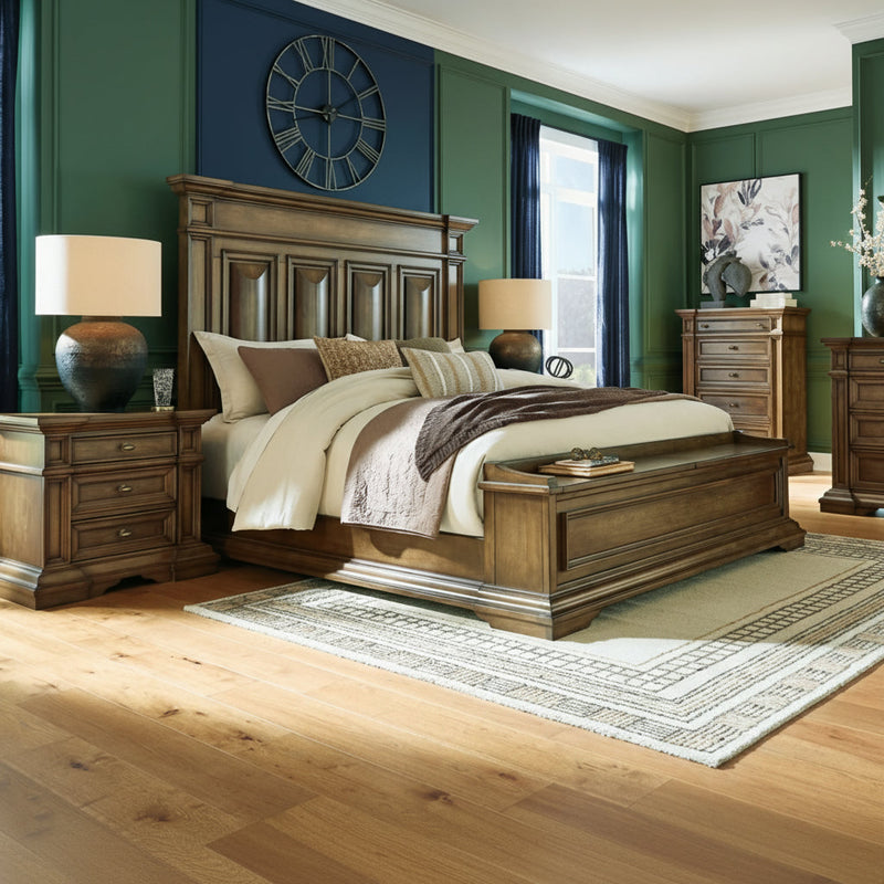 Frantanna Panel Bed, Dresser, Mirror, Chest & Nightstand, Bedroom Set