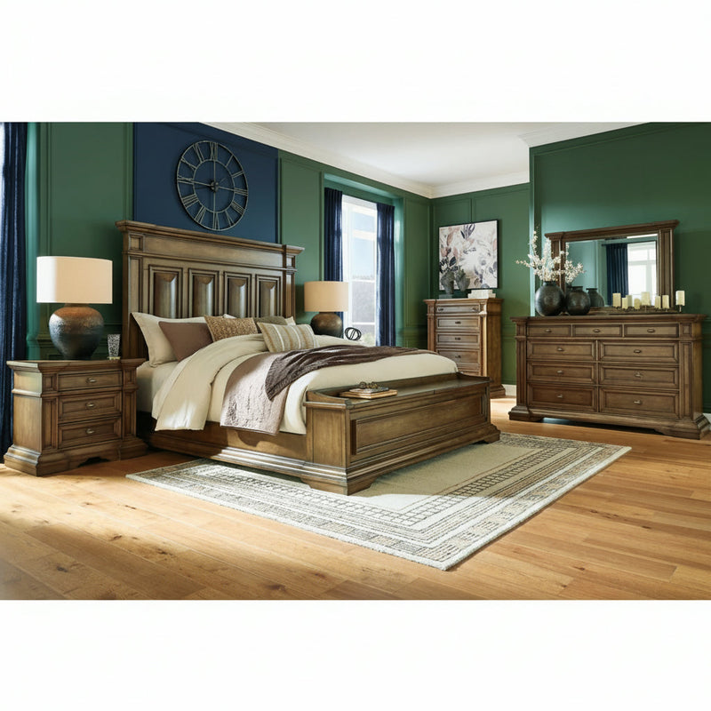 Frantanna Panel Bed, Dresser, Mirror, Chest & Nightstand, Bedroom Set