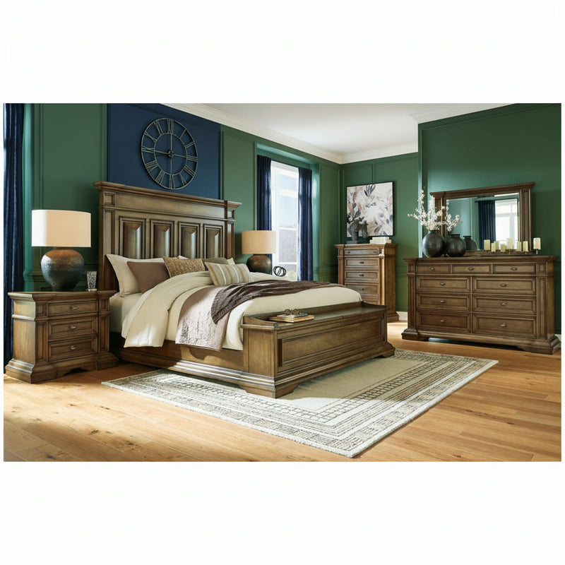 Frantanna Panel Bed, Dresser, Mirror, Chest & Nightstand, Bedroom Set