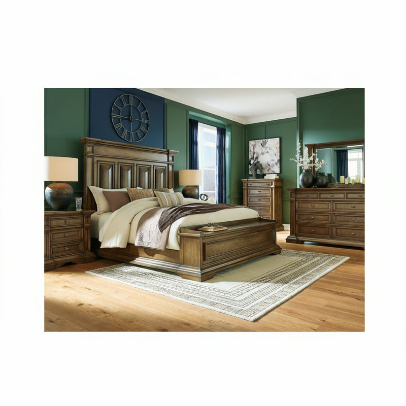 Frantanna Panel Bed, Dresser, Mirror, Chest & Nightstand, Bedroom Set