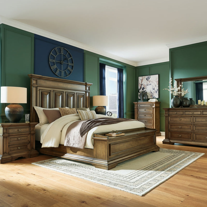 Frantanna Panel Bed, Dresser, Mirror, Chest & Nightstand, Bedroom Set