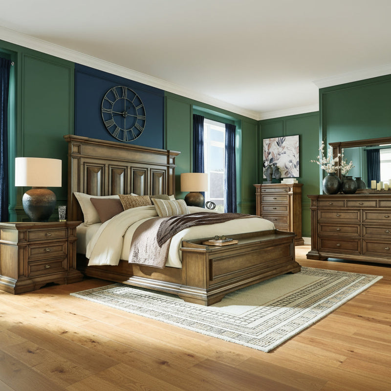 Frantanna Panel Bed, Dresser, Mirror, Chest & Nightstand, Bedroom Set