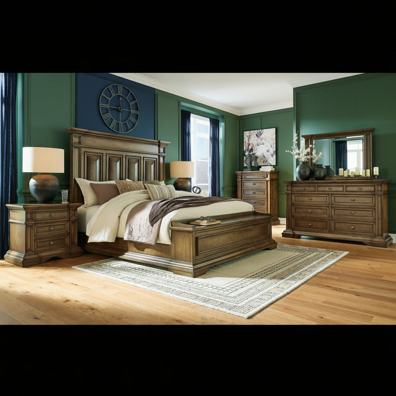Frantanna Panel Bed, Dresser, Mirror, Chest & Nightstand, Bedroom Set