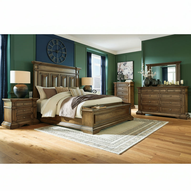 Frantanna Panel Bed, Dresser, Mirror, Chest & Nightstand, Bedroom Set