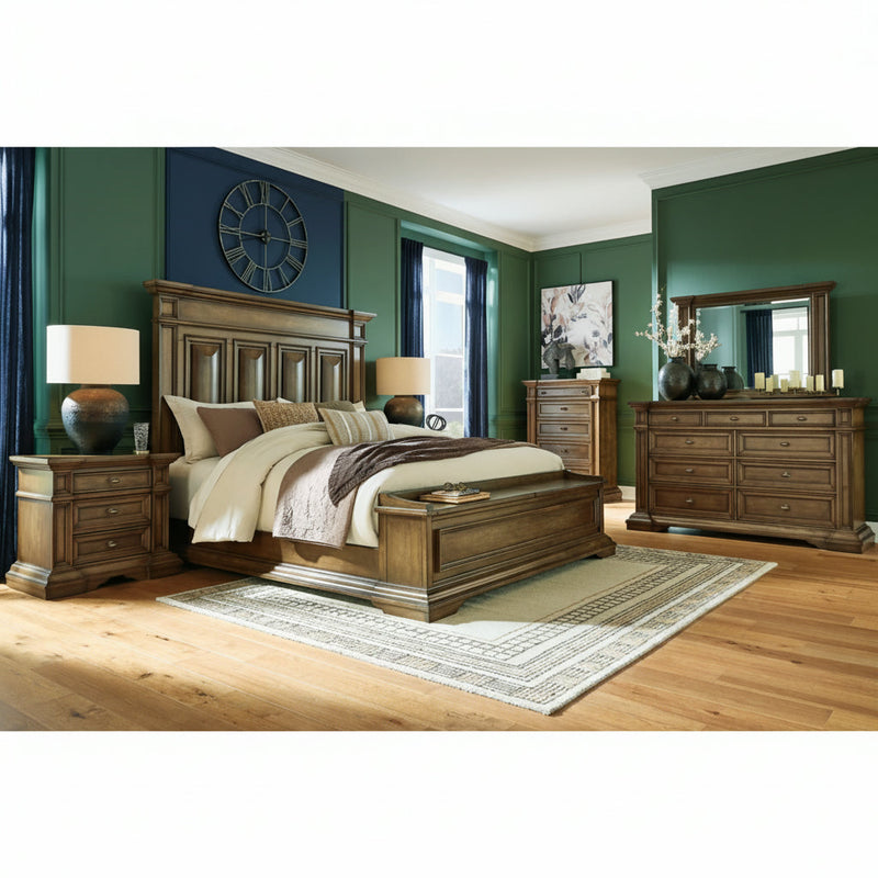Frantanna Panel Bed, Dresser, Mirror, Chest & Nightstand, Bedroom Set