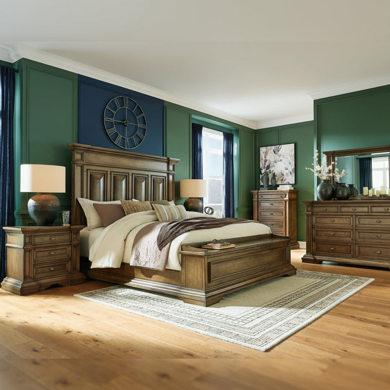 Frantanna Panel Bed, Dresser, Mirror, Chest & Nightstand, Bedroom Set