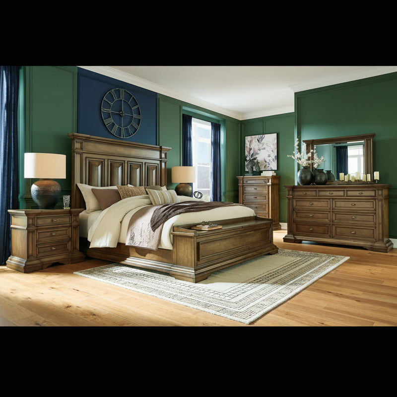 Frantanna Panel Bed, Dresser, Mirror, Chest & Nightstand, Bedroom Set
