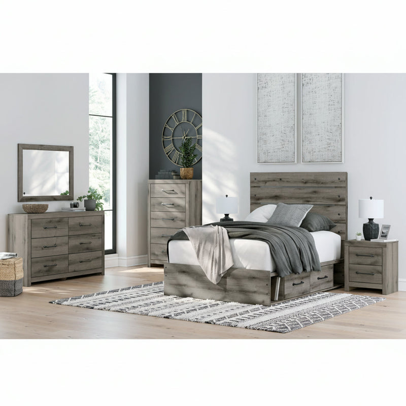 Graystorm Panel Bed, Dresser, Mirror, Chest & Nightstand, Bedroom Set