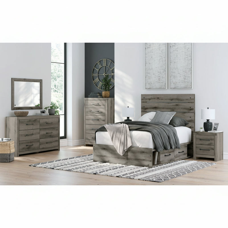 Graystorm Panel Bed, Dresser, Mirror, Chest & Nightstand, Bedroom Set