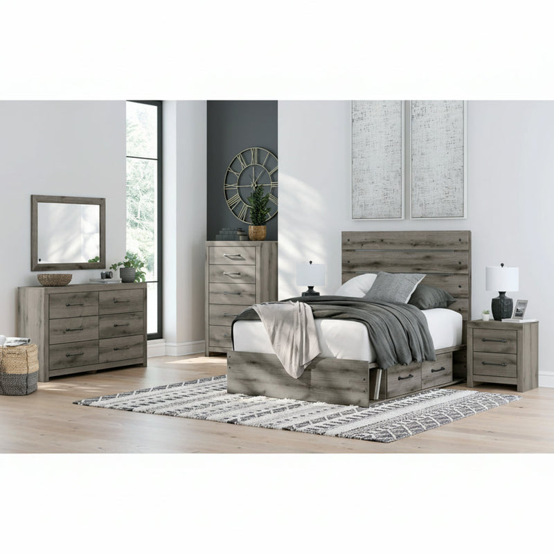 Graystorm Panel Bed, Dresser, Mirror, Chest & Nightstand, Bedroom Set