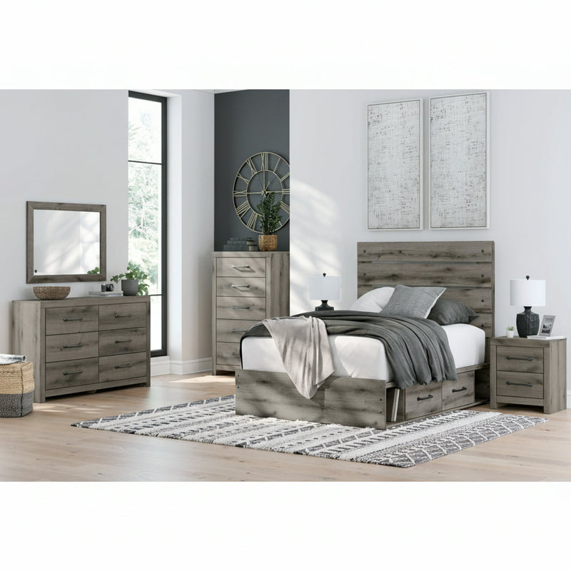 Graystorm Panel Bed, Dresser, Mirror, Chest & Nightstand, Bedroom Set
