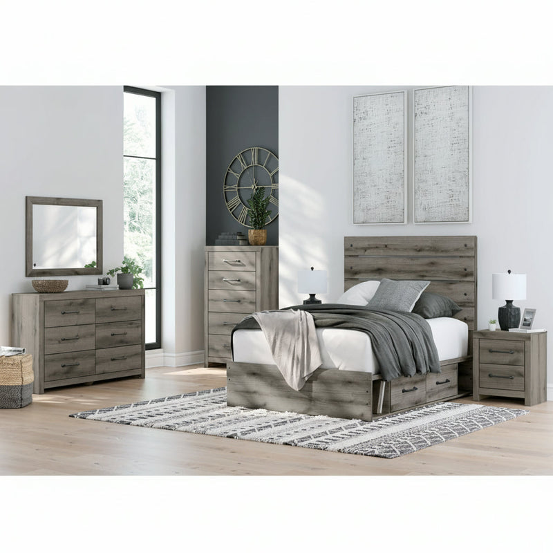 Graystorm Panel Bed, Dresser, Mirror, Chest & Nightstand, Bedroom Set