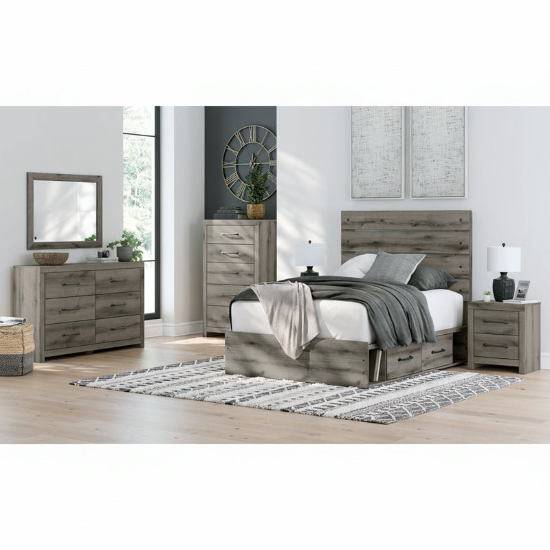Graystorm Panel Bed, Dresser, Mirror, Chest & Nightstand, Bedroom Set