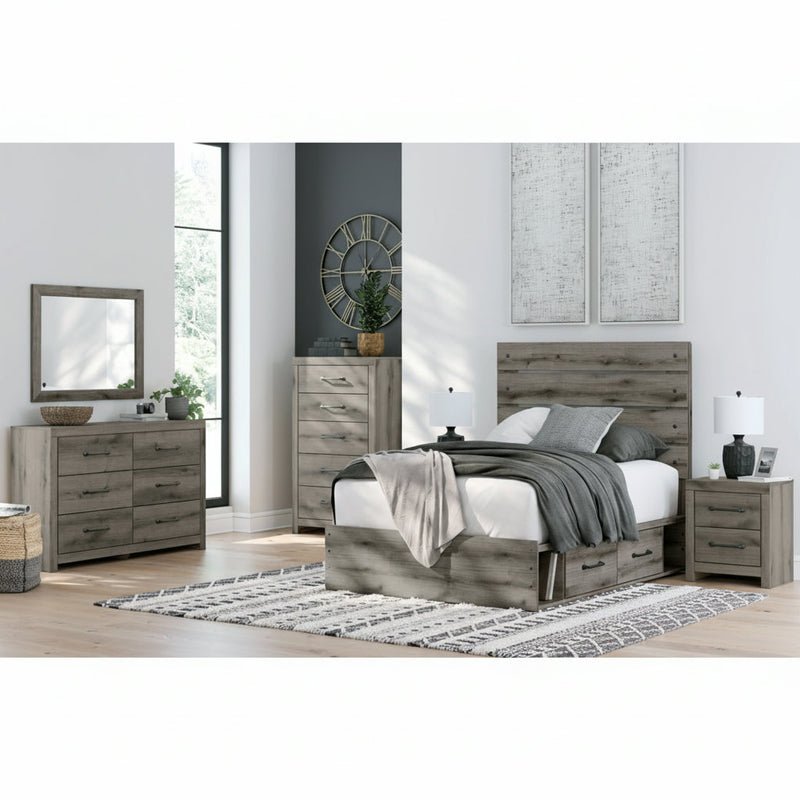 Graystorm Panel Bed, Dresser, Mirror, Chest & Nightstand, Bedroom Set