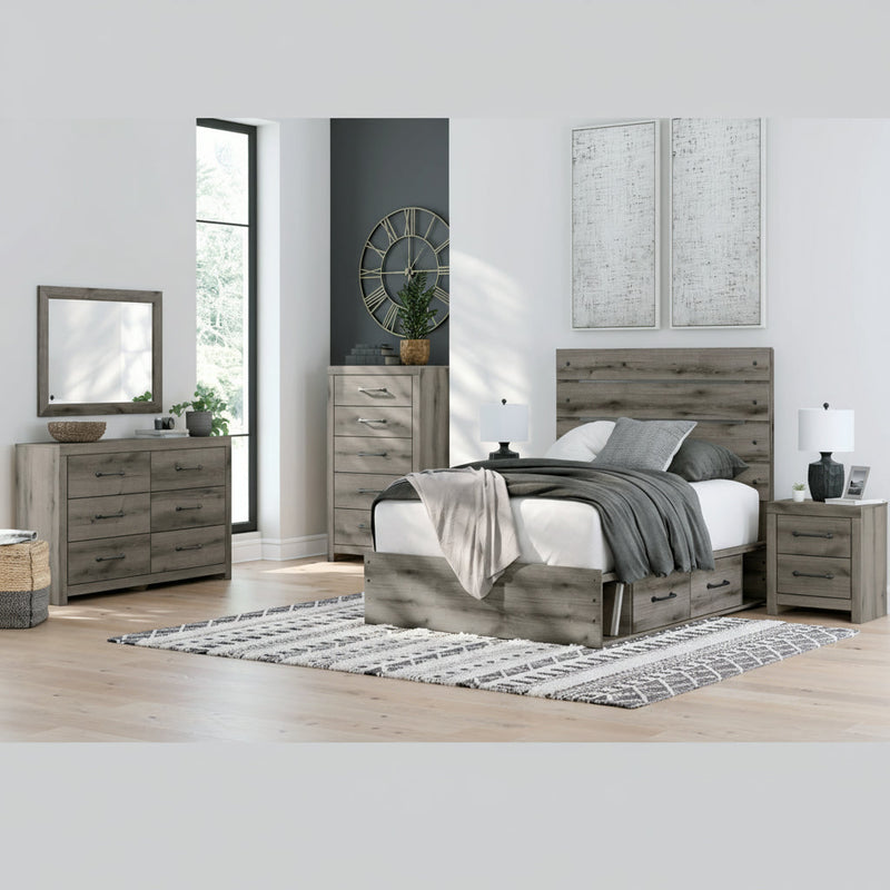 Graystorm Panel Bed, Dresser, Mirror, Chest & Nightstand, Bedroom Set
