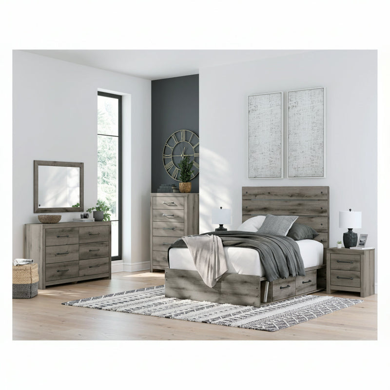 Graystorm Panel Bed, Dresser, Mirror, Chest & Nightstand, Bedroom Set