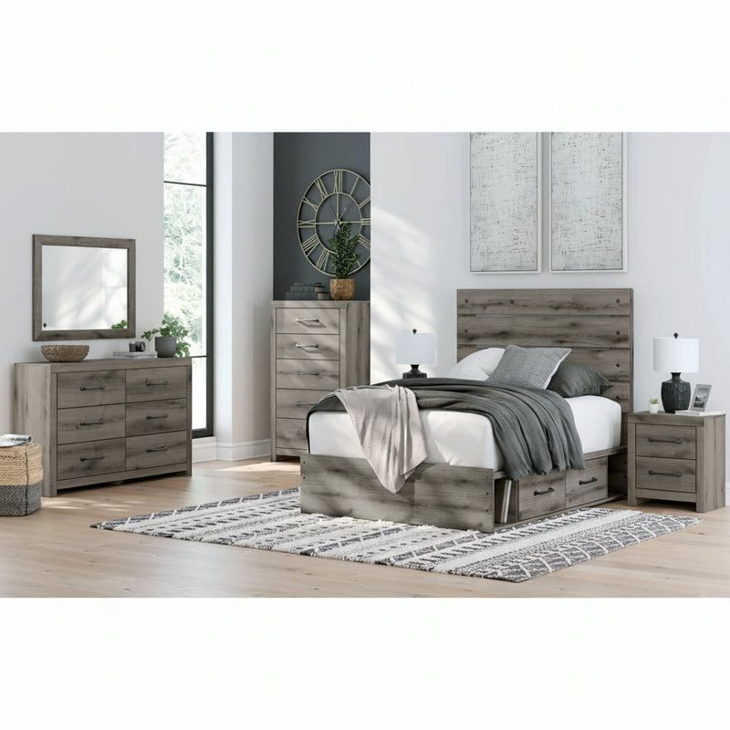 Graystorm Panel Bed, Dresser, Mirror, Chest & Nightstand, Bedroom Set