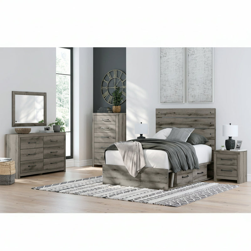 Graystorm Panel Bed, Dresser, Mirror, Chest & Nightstand, Bedroom Set