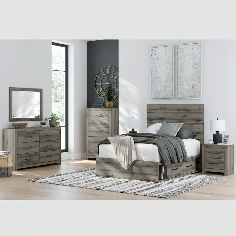 Graystorm Panel Bed, Dresser, Mirror, Chest & Nightstand, Bedroom Set
