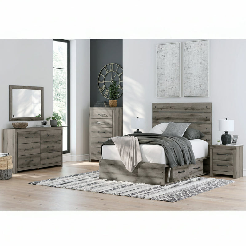 Graystorm Panel Bed, Dresser, Mirror, Chest & Nightstand, Bedroom Set