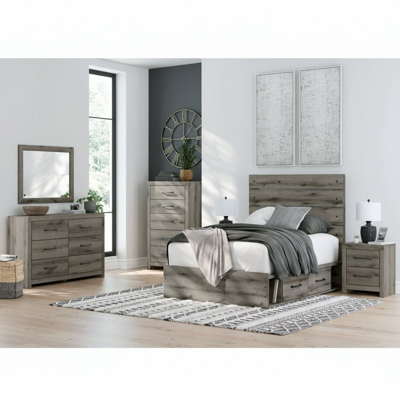 Graystorm Panel Bed, Dresser, Mirror, Chest & Nightstand, Bedroom Set