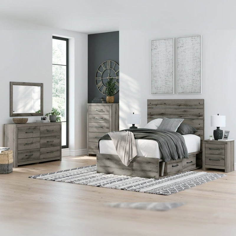 Graystorm Panel Bed, Dresser, Mirror, Chest & Nightstand, Bedroom Set
