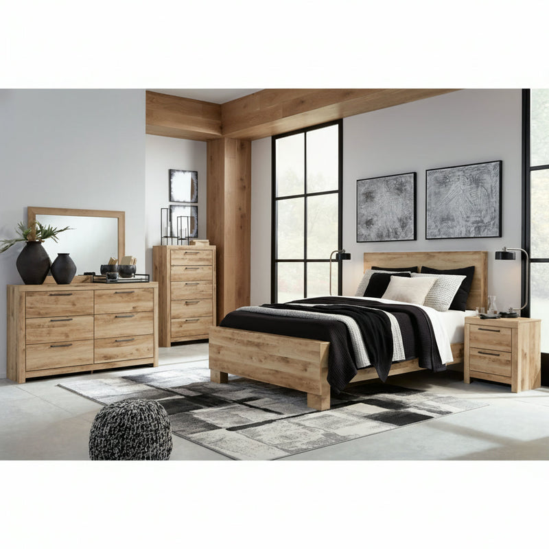 Hyanna Panel Bed, Dresser, Mirror, Chest & Nightstand, Bedroom Set