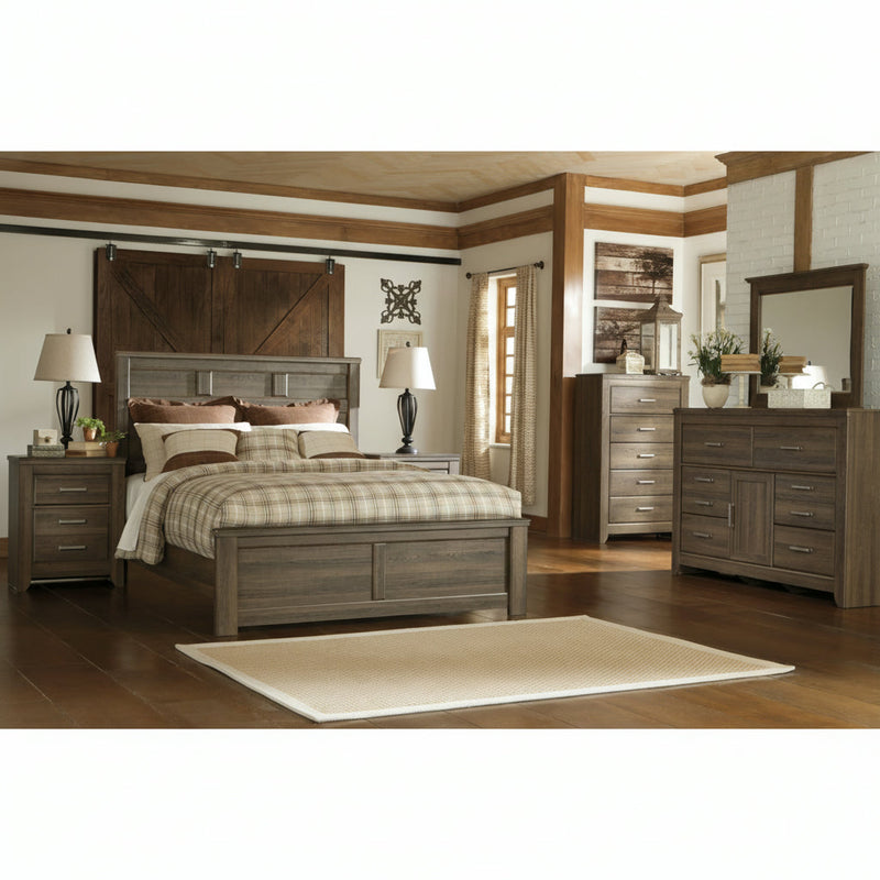 Juararo Bed, Dresser, Mirror, Chest & Nightstand, Bedroom Set