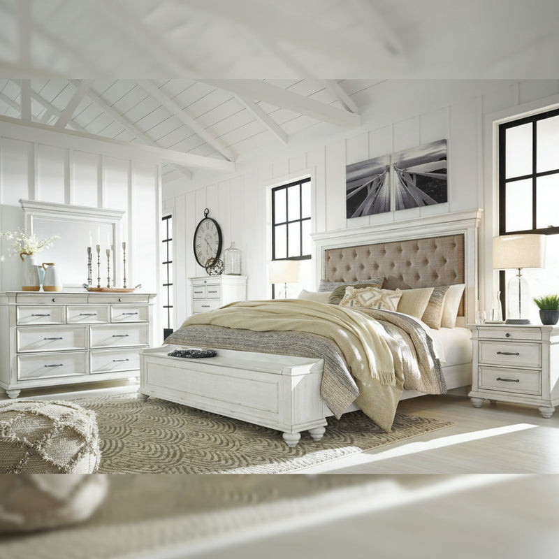 Kanwyn Panel Bed, Dresser, Mirror, Chest & Nightstand, Bedroom Set