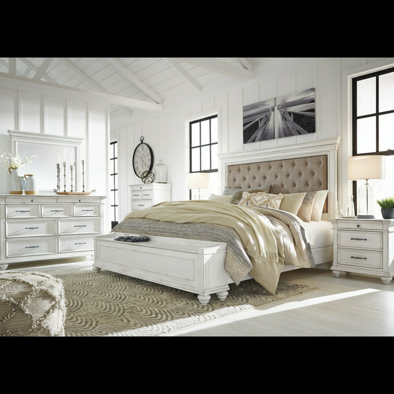 Kanwyn Panel Bed, Dresser, Mirror, Chest & Nightstand, Bedroom Set