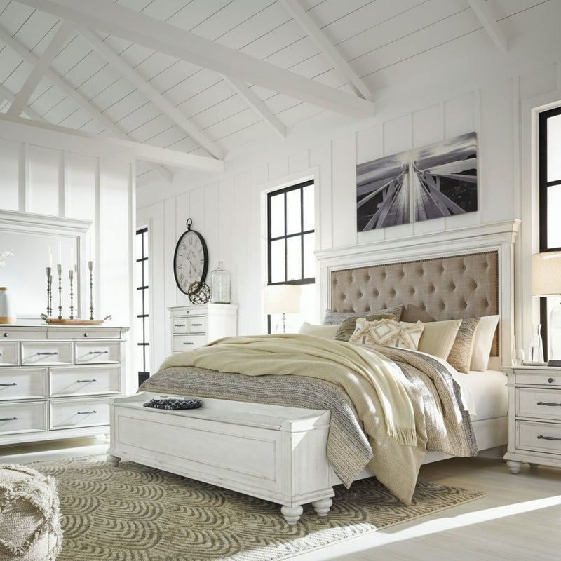 Kanwyn Panel Bed, Dresser, Mirror, Chest & Nightstand, Bedroom Set