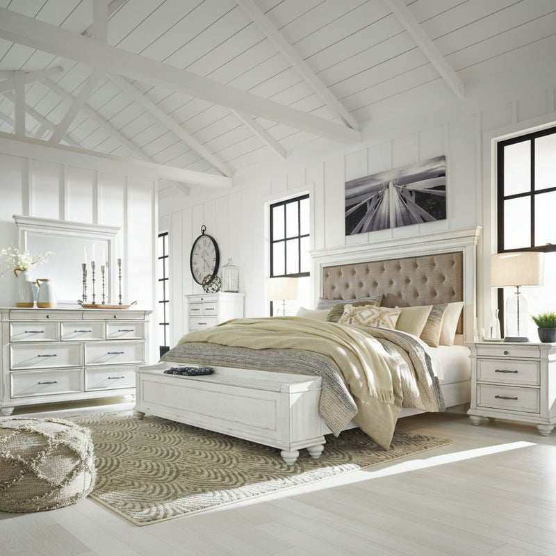 Kanwyn Panel Bed, Dresser, Mirror, Chest & Nightstand, Bedroom Set
