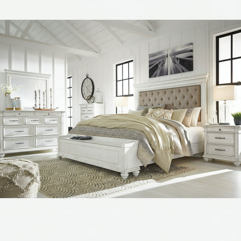 Kanwyn Panel Bed, Dresser, Mirror, Chest & Nightstand, Bedroom Set