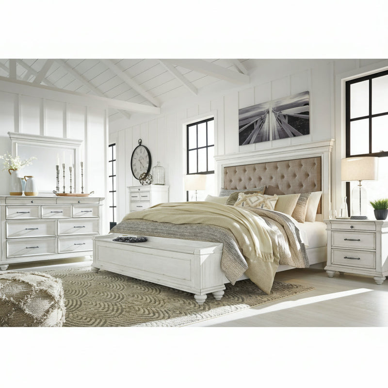Kanwyn Panel Bed, Dresser, Mirror, Chest & Nightstand, Bedroom Set