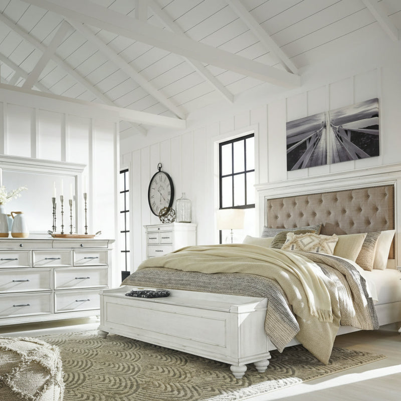 Kanwyn Panel Bed, Dresser, Mirror, Chest & Nightstand, Bedroom Set