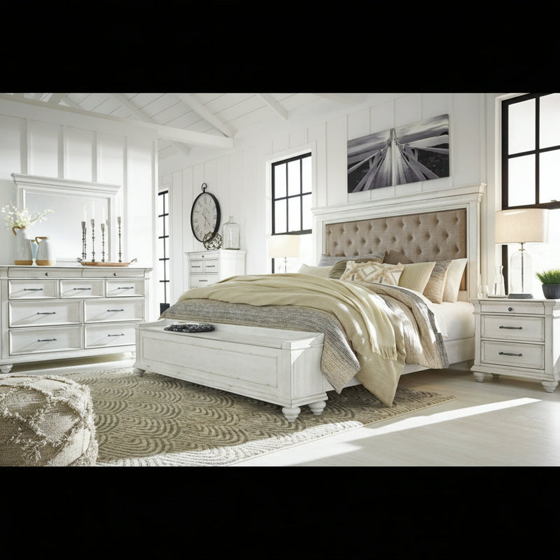 Kanwyn Panel Bed, Dresser, Mirror, Chest & Nightstand, Bedroom Set