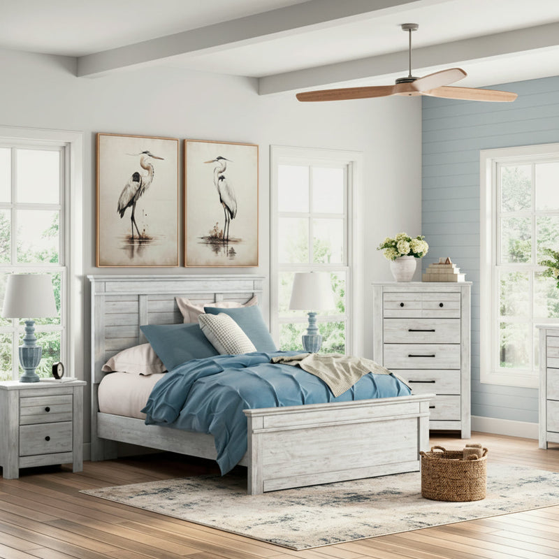 Makidern Panel Bed, Dresser, Mirror, Chest & Nightstand, Bedroom Set