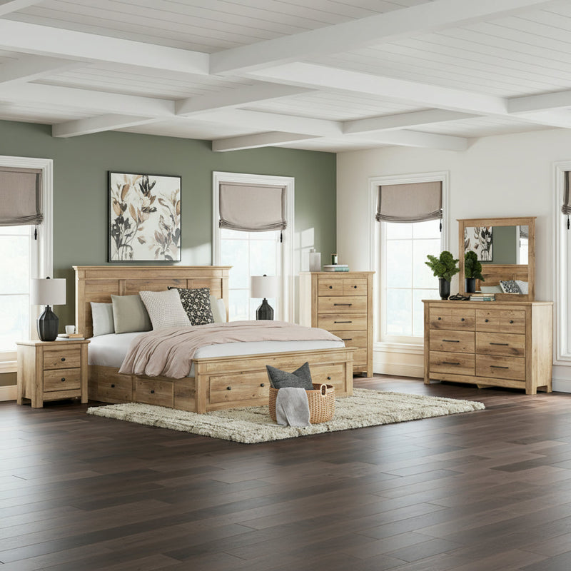 Makidern Panel Bed, Dresser, Mirror, Chest & Nightstand, Bedroom Set