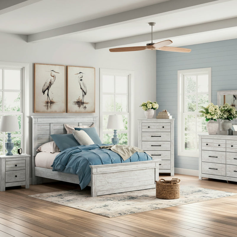 Makidern Panel Bed, Dresser, Mirror, Chest & Nightstand, Bedroom Set