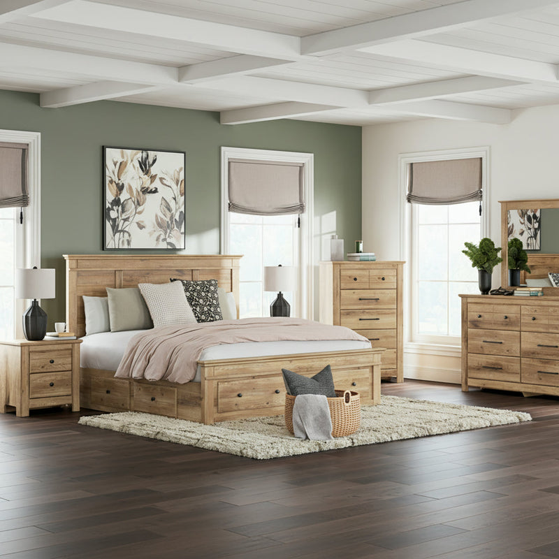 Makidern Panel Bed, Dresser, Mirror, Chest & Nightstand, Bedroom Set