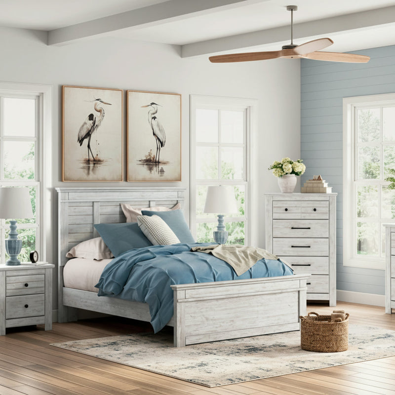 Makidern Panel Bed, Dresser, Mirror, Chest & Nightstand, Bedroom Set