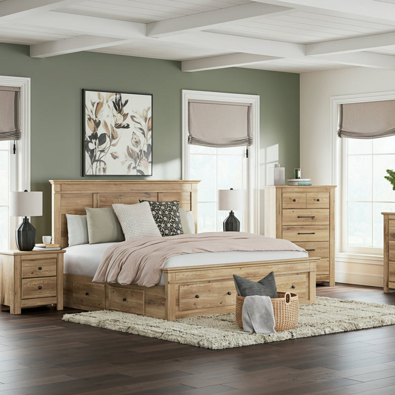 Makidern Panel Bed, Dresser, Mirror, Chest & Nightstand, Bedroom Set