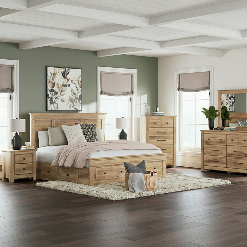 Makidern Panel Bed, Dresser, Mirror, Chest & Nightstand, Bedroom Set