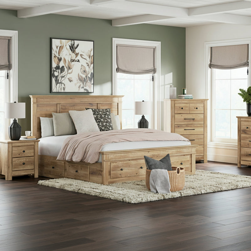 Makidern Panel Bed, Dresser, Mirror, Chest & Nightstand, Bedroom Set