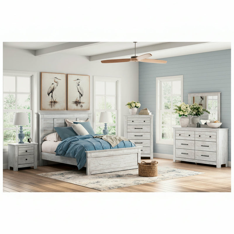 Makidern Panel Bed, Dresser, Mirror, Chest & Nightstand, Bedroom Set